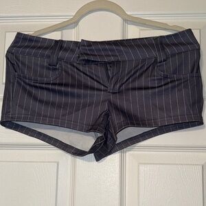 Gray Pinstripe Shorts
